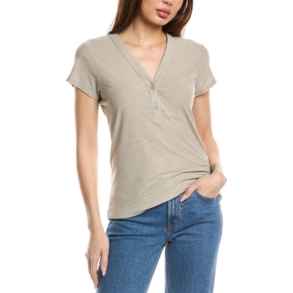 James Perse Womens  Henley Shirt